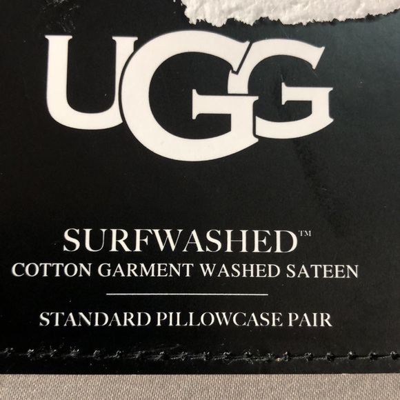UGG Bedding New Ugg Cotton Standard Pillow Case Set Of 2 Grey